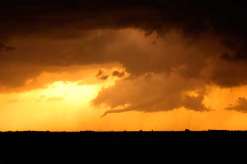 sunset tornado rope out