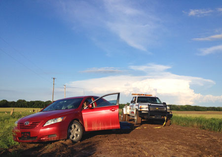 tow truck and storm