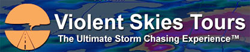 violent skies tornado tours logo