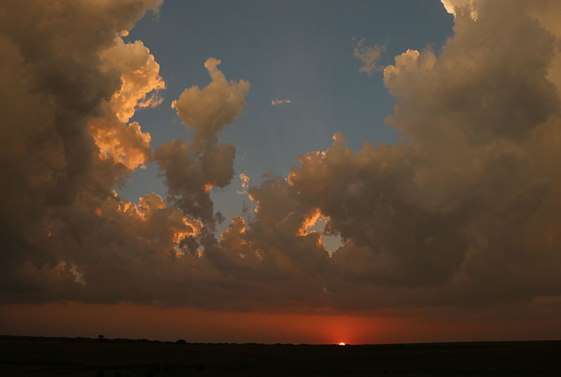 sunset with clouds