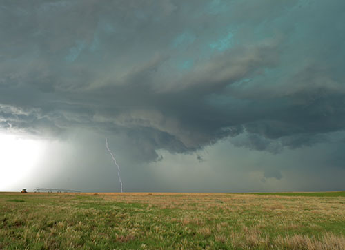 storm with lightning